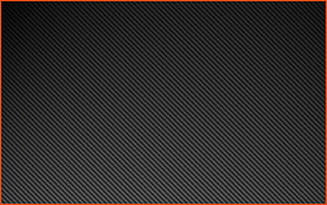 Dark Carbon Fiber Weave Texture with Vibrant Orange Border Frame HD wallpaper