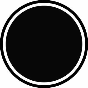 Minimalist Black Circle with White Ring on White Background HD phone wallpaper