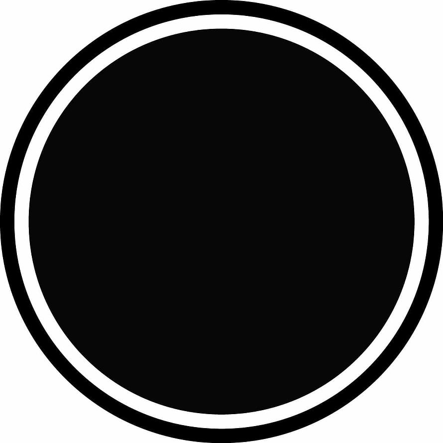 Minimalist Black Circle with White Ring on White Background HD phone wallpaper
