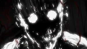 Dark Anime Character With Glowing White Eyes And Black Aura HD wallpaper