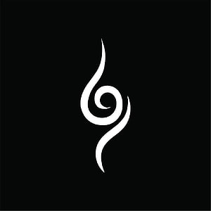 Naruto ANBU Mask Symbol Minimalist White Icon on Black Background HD phone wallpaper