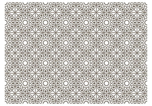 Intricate Islamic Geometric Lattice Pattern with Star Motifs in Muted Brown Tones HD wallpaper