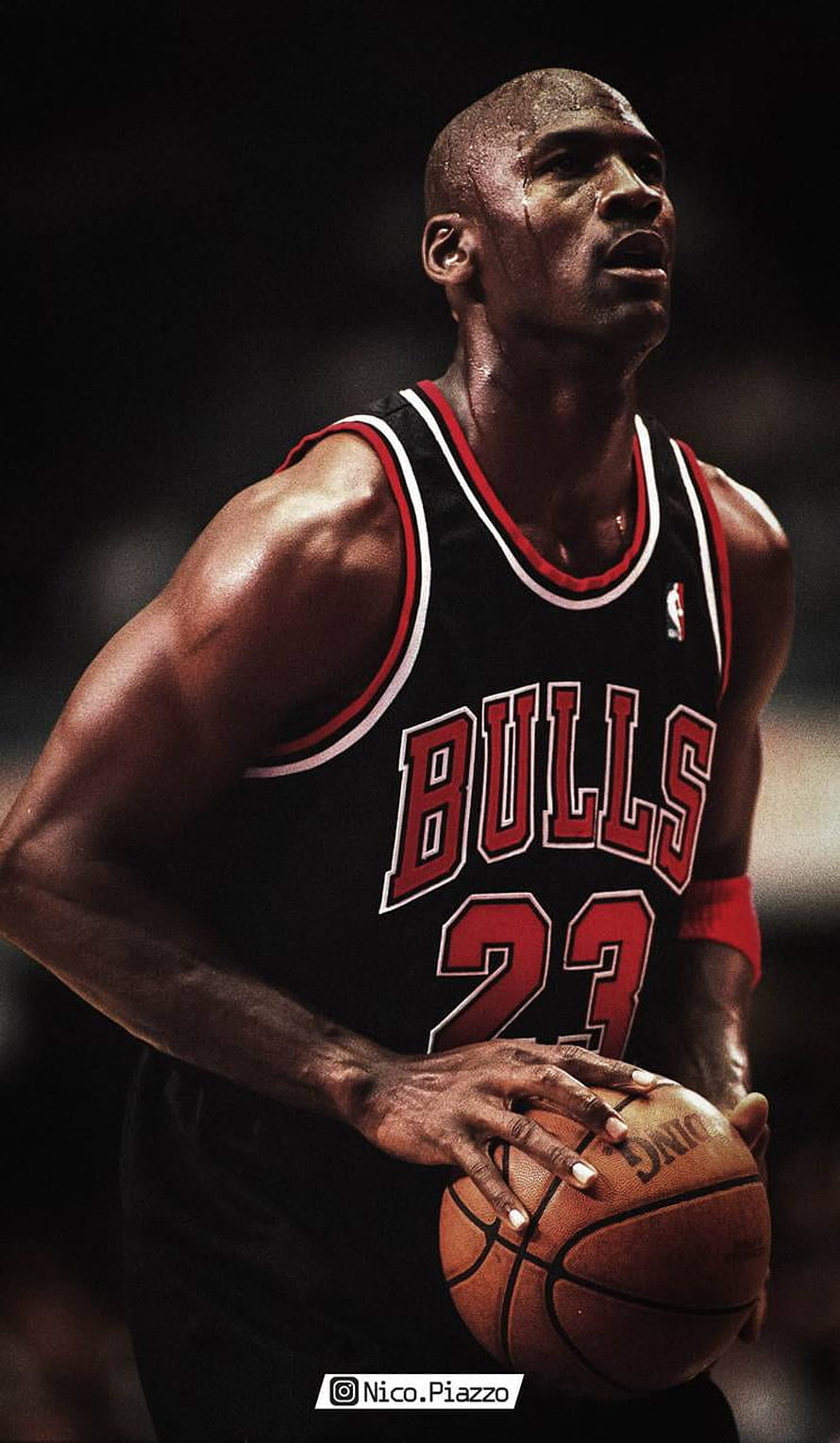 Michael Jordan Chicago Bulls Basketball Player Portrait HD phone wallpaper