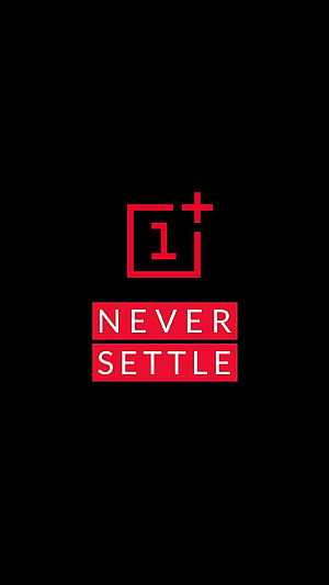 OnePlus Never Settle Logo Wallpaper HD phone wallpaper