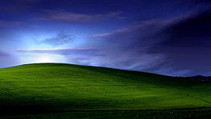 Windows XP Bliss Desktop Wallpaper Featuring Rolling Green Hills and Blue Sky HD wallpaper