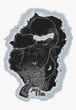 Grand Theft Auto V Los Santos and Blaine County Map Overview HD phone wallpaper