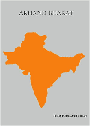 Akhand Bharat Map of India in Orange on Grey Background HD phone wallpaper