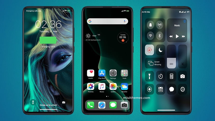 iOS 13 Style MIUI Theme for Android Smartphones with Custom Lock Screen and Control Center HD wallpaper