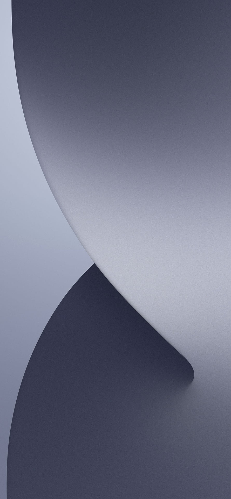 Minimalist iOS 14 Default Wallpaper with Soft Blue and Gray Abstract Curves HD phone wallpaper