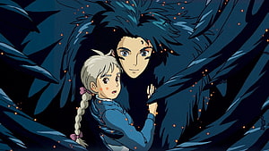 Howl and Sophie in the Dark Forest from Howl's Moving Castle by Studio Ghibli HD wallpaper
