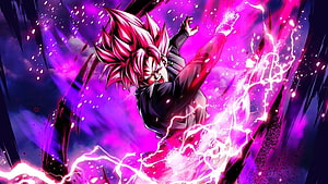 Goku Black Super Saiyan Rose Dragon Ball Super Anime Wallpaper HD wallpaper