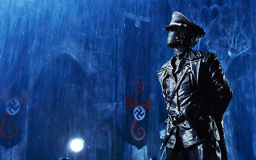 Ruprecht Kroenen Nazi Soldier in Rainy Night Scene from Inglourious Basterds HD wallpaper