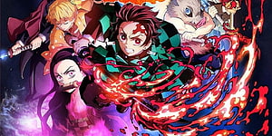 Demon Slayer Kimetsu no Yaiba Anime Group Action Wallpaper HD wallpaper