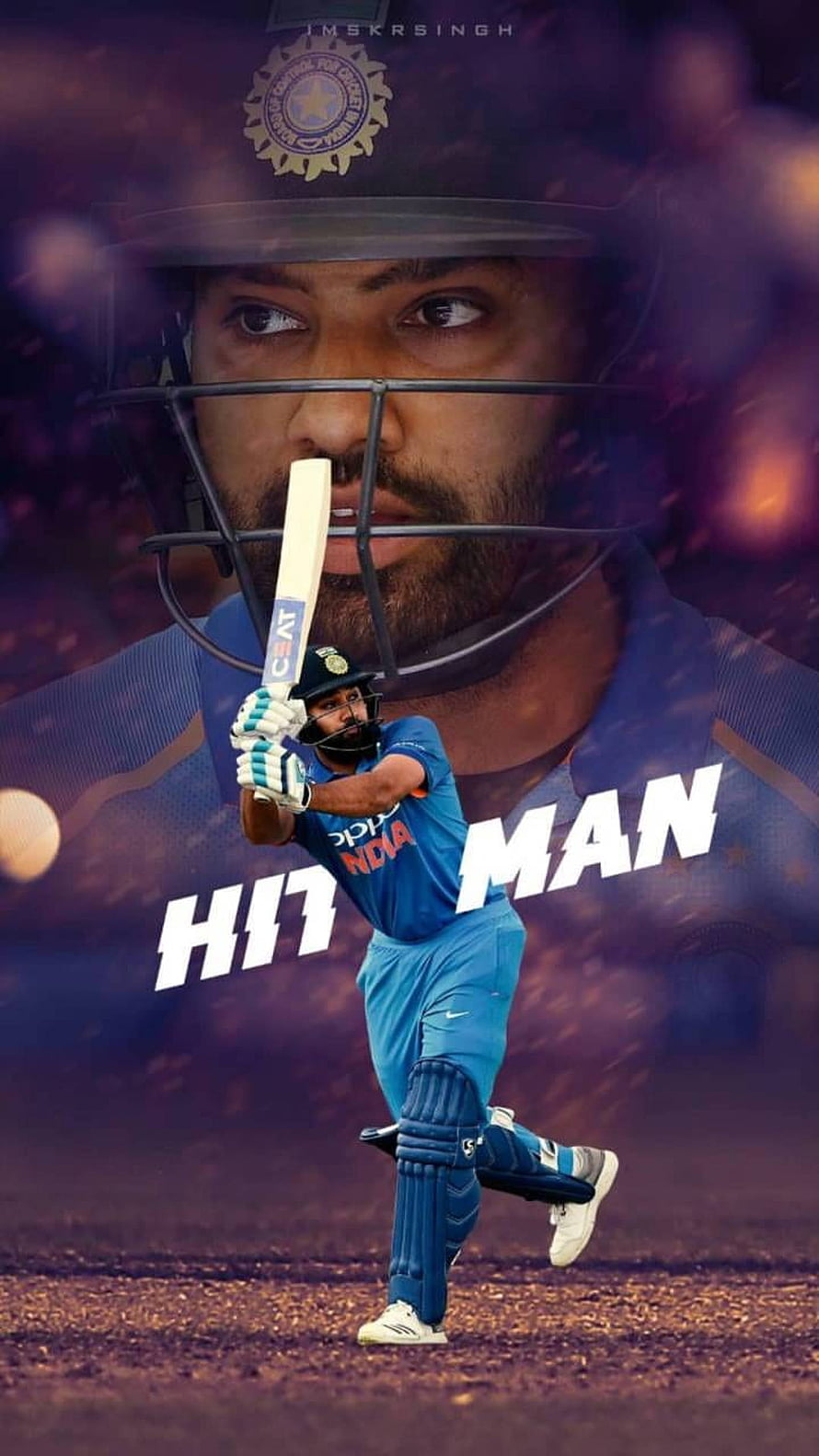 Virat Kohli Indian Cricket Team Player Hitting Ball Action Shot Wallpaper HD phone wallpaper
