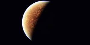Venus Crescent Phase High Resolution Space Photography HD wallpaper
