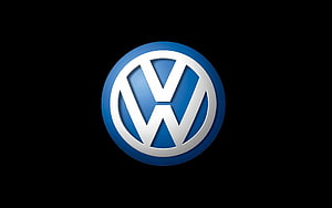 Volkswagen Emblem on Black Background HD wallpaper