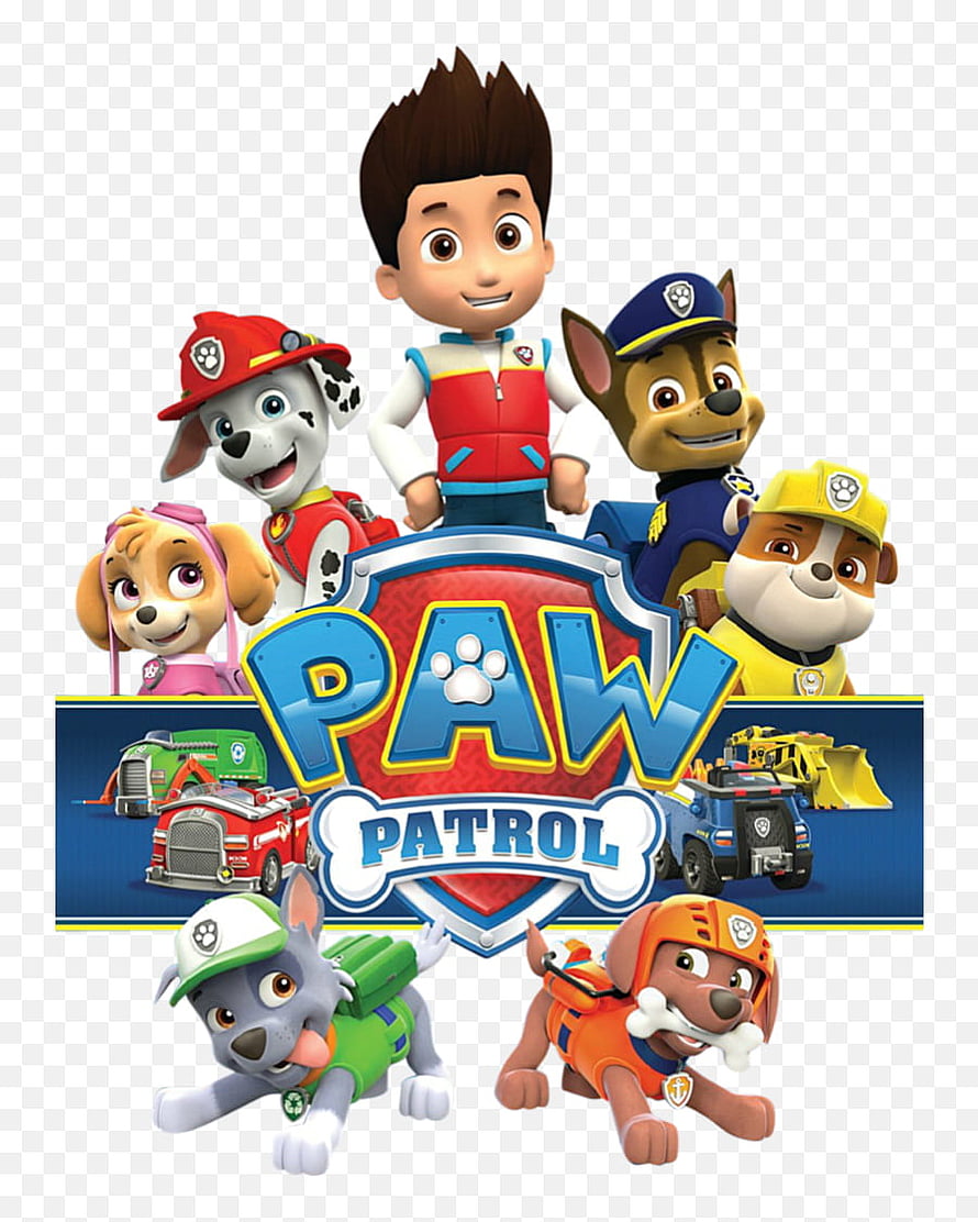 Paw Patrol Team Group with Ryder and Pups in Uniforms and Vehicles HD phone wallpaper