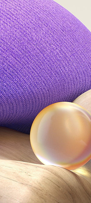 Samsung Galaxy A32 Stock Wallpaper with Purple Texture and Iridescent Sphere HD phone wallpaper