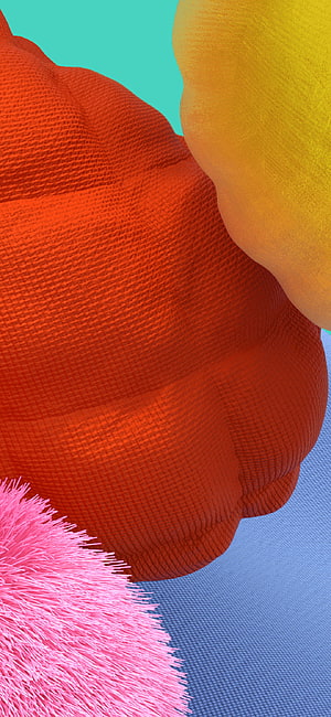 Samsung Galaxy A51 Abstract 3D Render with Textured Shapes and Vibrant Colors HD phone wallpaper