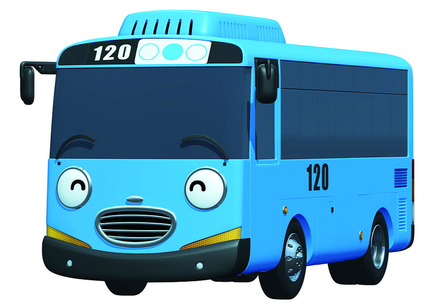 Tayo the Little Bus Character 3D Render with Friendly Face and Number 120 HD wallpaper
