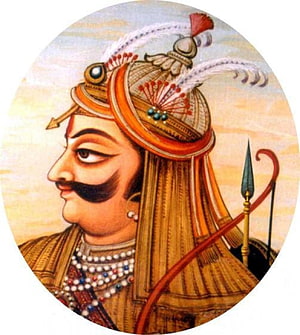 Portrait of Tipu Sultan in Traditional Attire with Turban and Spear HD phone wallpaper