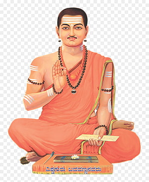 Portrait of Basavanna the 12th Century Lingayat Saint Sitting in Meditation HD phone wallpaper