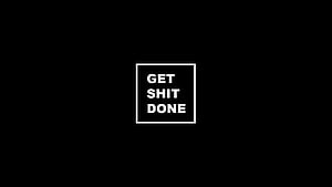 Bold Minimalist Motivational Quote on Black Background HD wallpaper