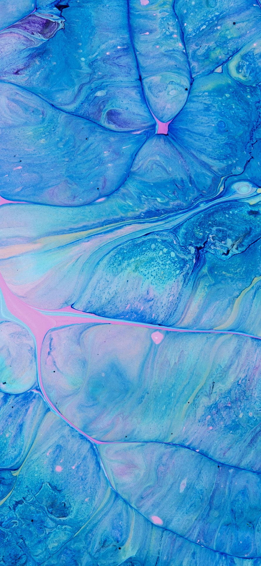 Abstract Fluid Art Wallpaper in Blue and Pink Tones HD phone wallpaper