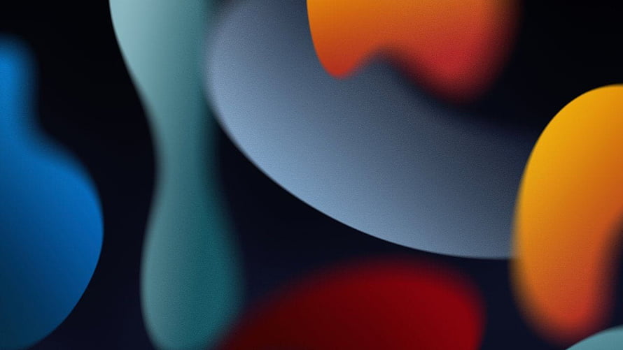 Abstract Colorful Blurred Shapes on Dark Background HD wallpaper