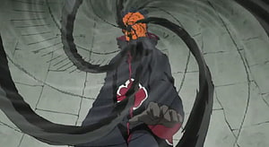 Obito Uchiha Kamui Dimensional Shift in Akatsuki Cloak HD wallpaper