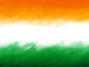 Watercolor Indian Flag Background with Orange White and Green Stripes HD wallpaper