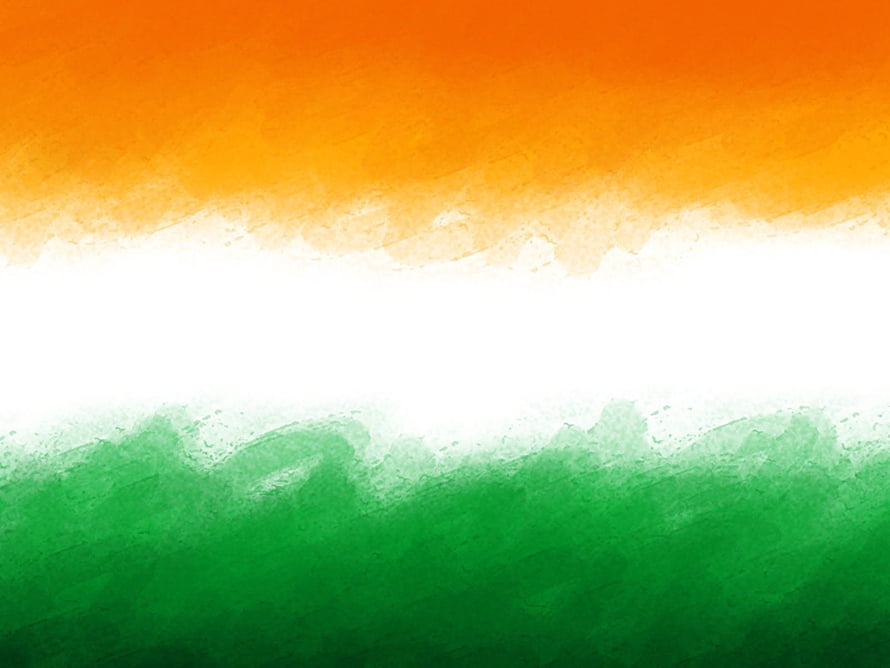 Watercolor Indian Flag Background with Orange White and Green Stripes HD wallpaper
