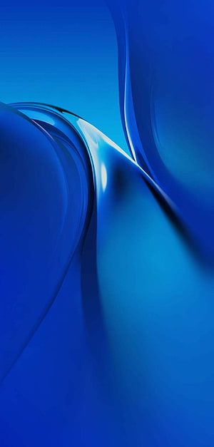 Sleek Blue Abstract 3D Wave Design for Vivo Nex 3 and Y51 Smartphone Screens HD phone wallpaper
