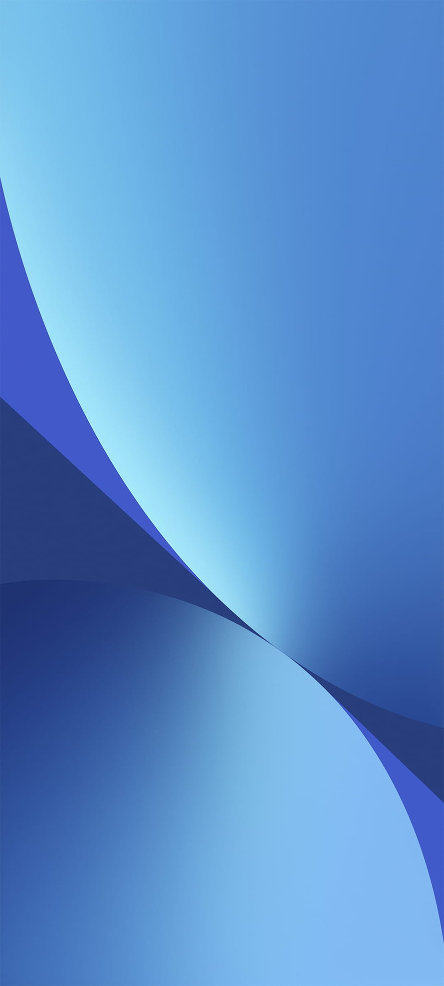 Abstract Blue Gradient Wallpaper With Smooth Curved Lines And Minimalist Design HD phone wallpaper