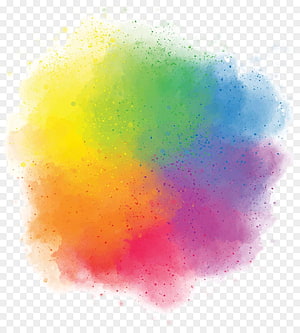 Vibrant Holi Festival Watercolor Splash with Rainbow Pigment Splatter on Transparent Background HD phone wallpaper