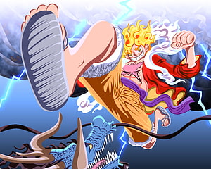 Monkey D. Luffy Gear 5 Sun God Nika Form Anime Wallpaper HD wallpaper