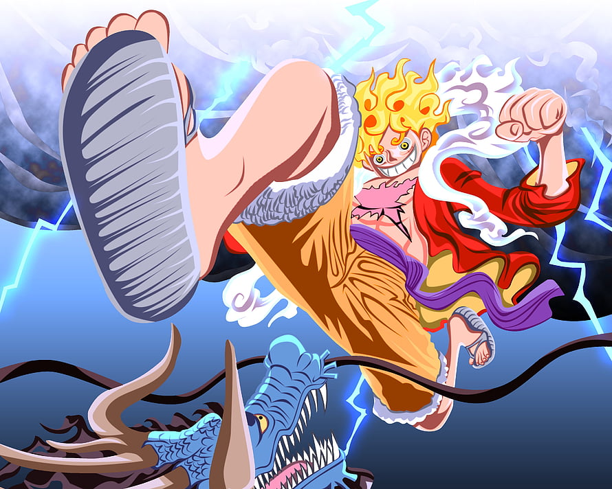 Monkey D. Luffy Gear 5 Sun God Nika Form Anime Wallpaper HD wallpaper
