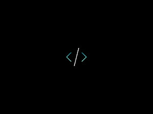 Minimalist Coding Symbol Wallpaper with Neon Blue HTML Tags on Black Background HD wallpaper