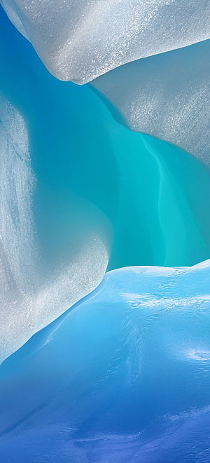 Abstract Blue Ice Cave Texture With Smooth Curved Surfaces And Crystalline Details HD phone wallpaper