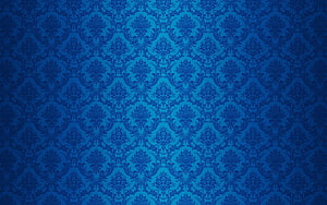 Vintage Blue Damask Pattern with Ornate Floral Motifs and Dark Textured Background HD wallpaper