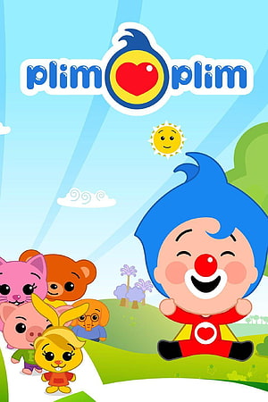 Plim Plim Cartoon Clown and Animal Friends in Sunny Meadow HD phone wallpaper