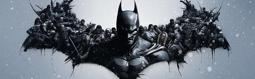 Batman and the Suicide Squad forming the Bat-Signal in a gritty monochrome illustration, Batman Dual Screen, batman sign HD wallpaper