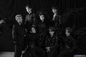 BTS Black Swan Concept Photo in Dramatic Black and White Studio Setting HD wallpaper