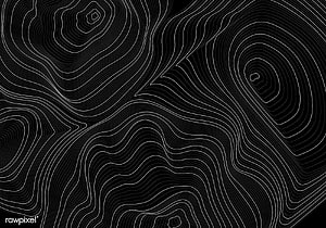 Abstract Black And White Topographic Contour Line Art Background HD wallpaper