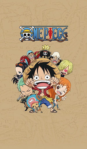 One Piece Straw Hat Pirates Crew Group Portrait Anime Wallpaper HD phone wallpaper