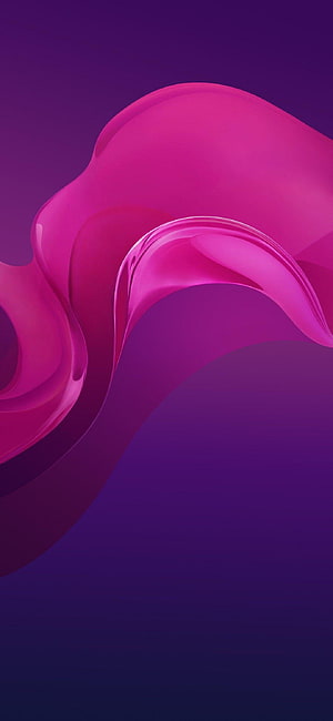 Vivo X27 and S1 Abstract 3D Liquid Wave Wallpaper in Vibrant Magenta and Deep Purple Tones HD phone wallpaper