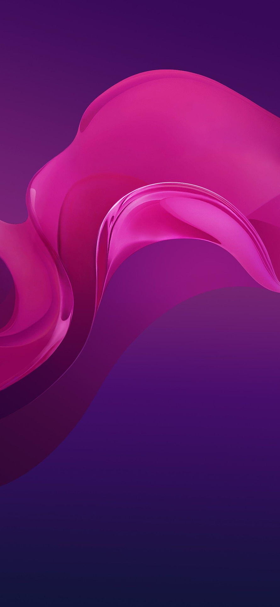 Vivo X27 and S1 Abstract 3D Liquid Wave Wallpaper in Vibrant Magenta and Deep Purple Tones HD phone wallpaper