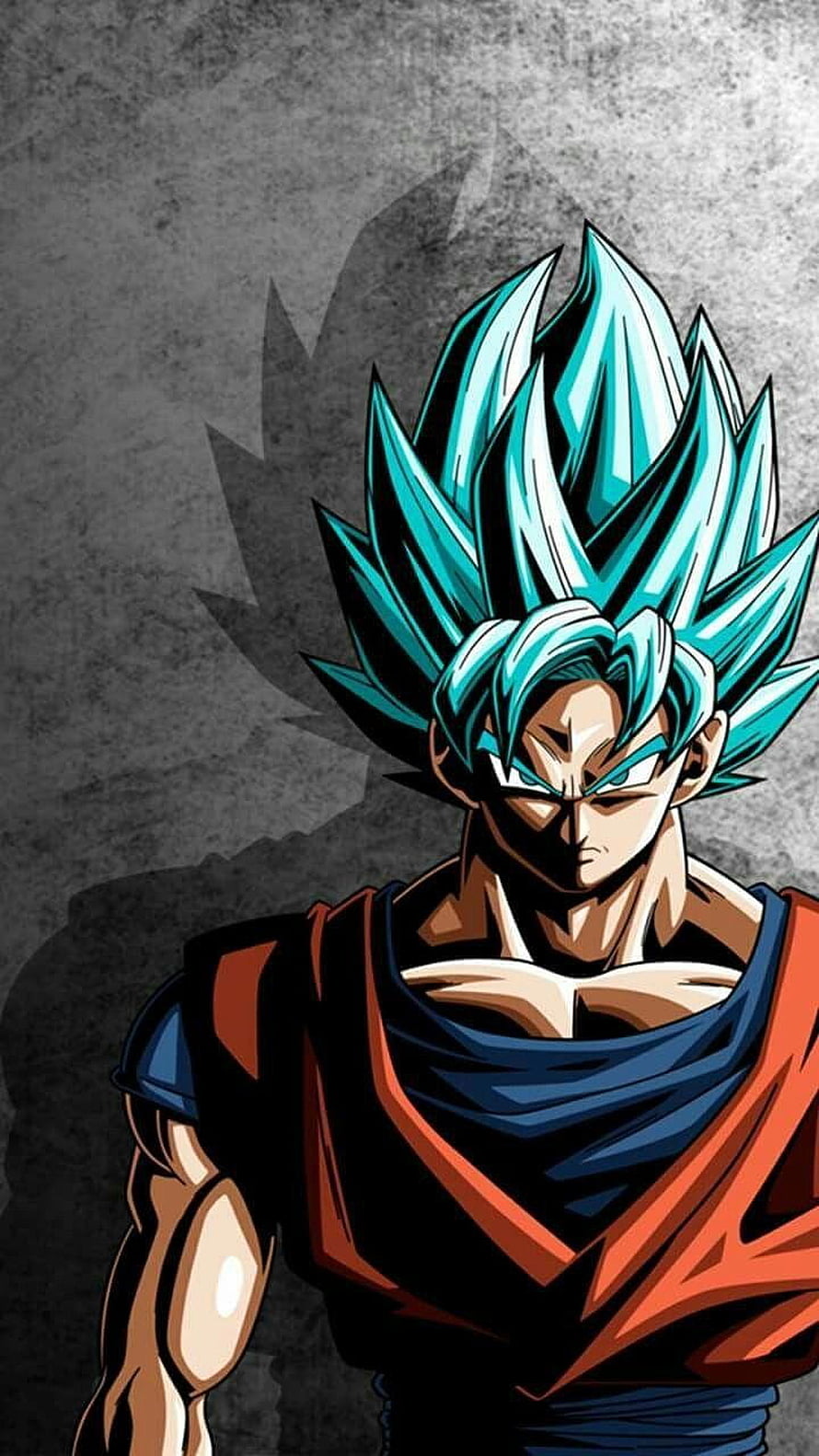 Goku Ultra Instinct Anime Portrait with Turquoise Hair and Intense Expression HD phone wallpaper