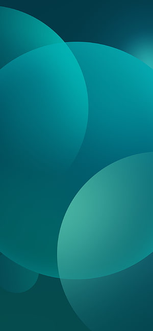 Abstract Teal and Turquoise Gradient Circles Wallpaper HD phone wallpaper