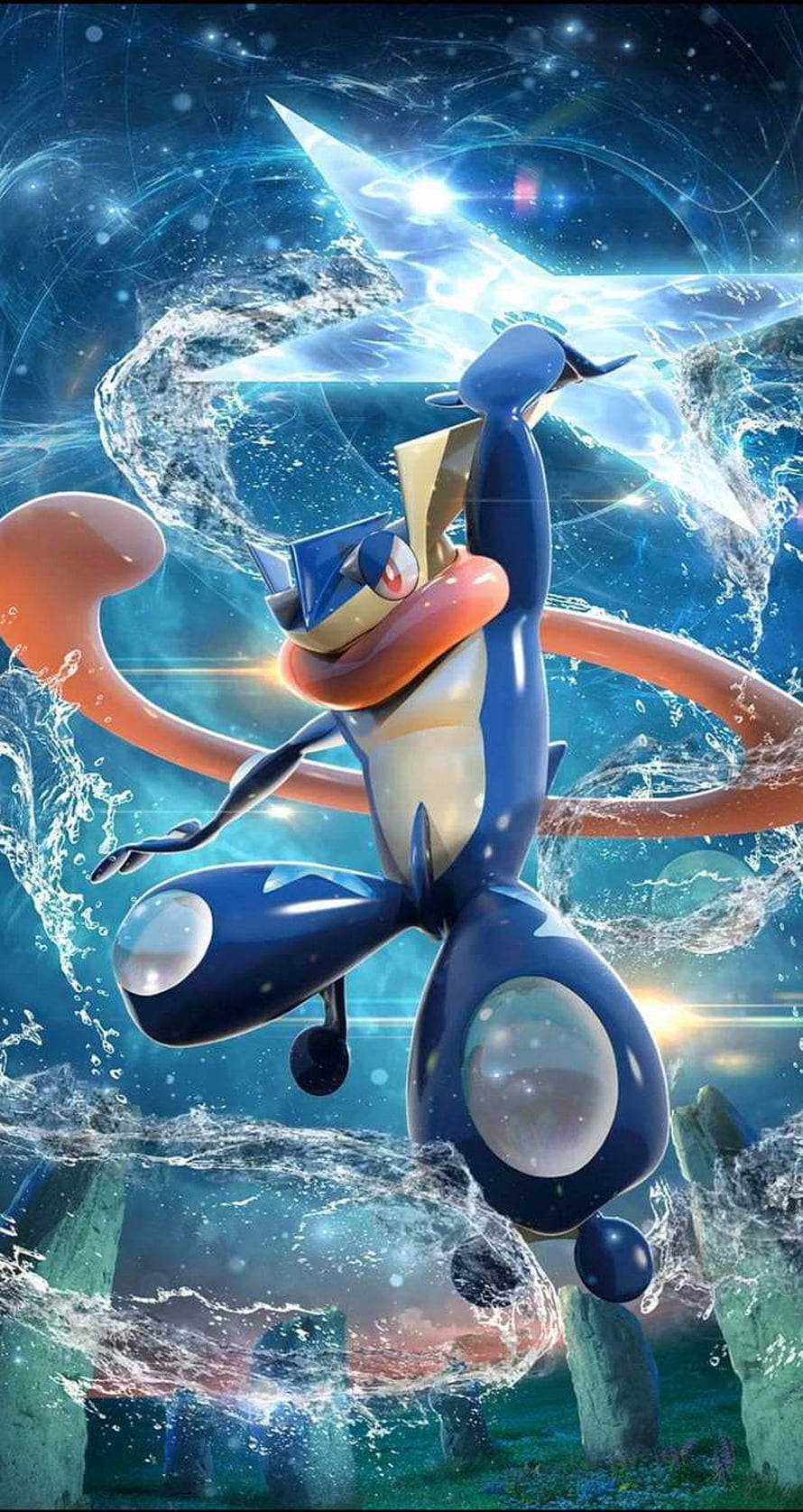 Mega Altaria Dynamic Water Splash Artwork with Crystal Wings and Blue Energy Effects HD phone wallpaper